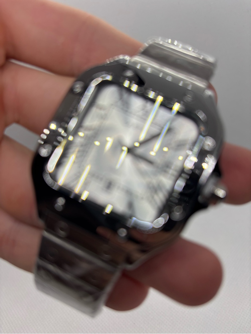 Silver and White Roman Dial 42mm Plain Jane Watch